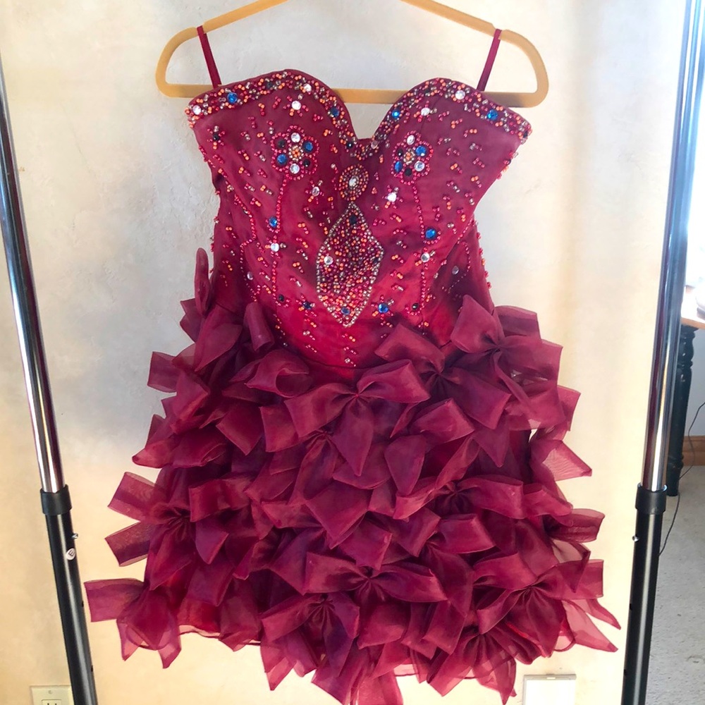 Beautiful Strapless Beaded Dress